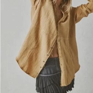 Free People Button-Up Top XS NWT